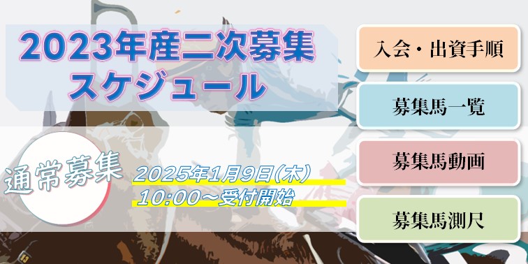 2023年産二次募集馬